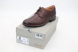 Clarks Eldredge Plain Leather Shoes, Dark Brown, UK 10