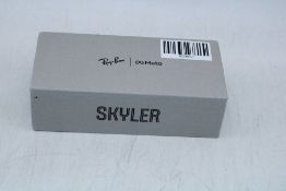 Ray-Ban Meta Skyler Sunglasses, RW4010, Shiny Black, Transition Cerulean Blue