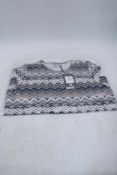 Two Rabe Women's T-Shirt, Grey/White/Beige, Size 1x 16, 1x 18