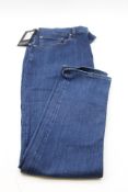 7-for-All-Mankind Slimmy Tapered Jeans, Mid Blue, Size 31