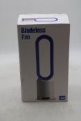 Cool Bladeless 8-Speed Fan, White/Blue, Size 15 Inch
