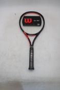 Wilson Clash 108 V3 Tennis Racket, Black/Red, Size 2