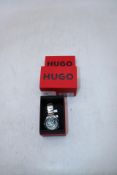 Hugo Skeleton-dial Watch, Stainless Steel with Link Bracelet