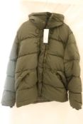 CP Company Nycra-R Hooded Down Goggle Jacket, Olive, Size 58