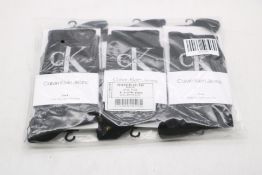 Six Packs of Calvin Klein Women's Socks, Black, One Size