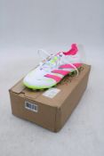 Adidas Predator League 2G3G AG ID3836 Shoes, White/Green/Pink, UK 10. Not In Original Box