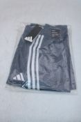 Two Adidas Tiro 23 League Tracksuit Bottoms, Grey/White, UK L