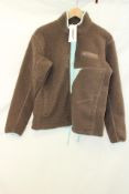 Adidas Terrex Xploric High Pile Fleece Pullover, Brown/Mint, UK M