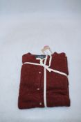 Gudrun Sjoden Long Wool Cardigan, Dark Red, Size L