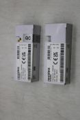 Two Resideo DO800M2 Wireless Door And Window Contacts, Brown