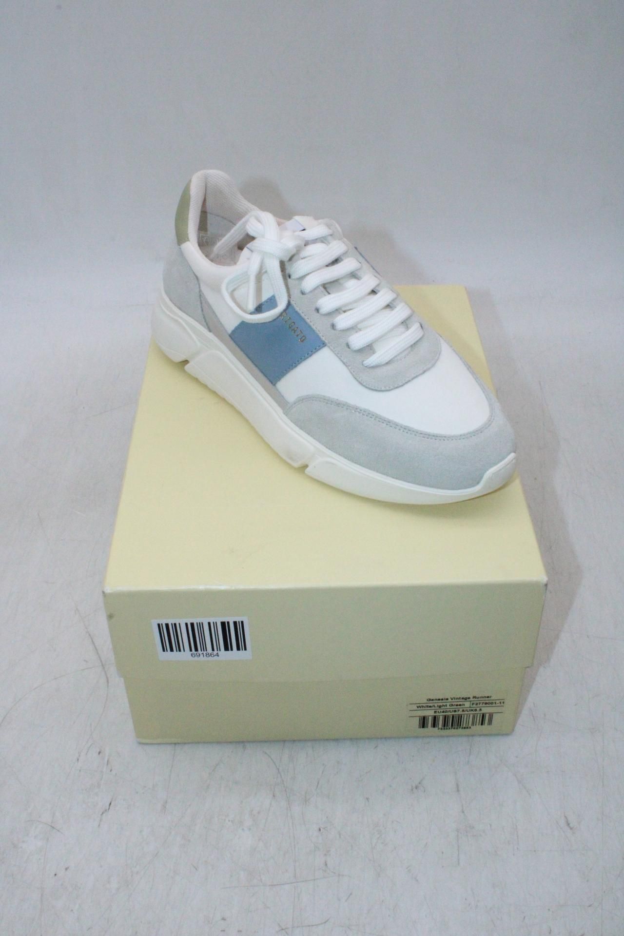 Axel Arigato Genesis Vintage Trainers, White/Light Green, UK 6, 5