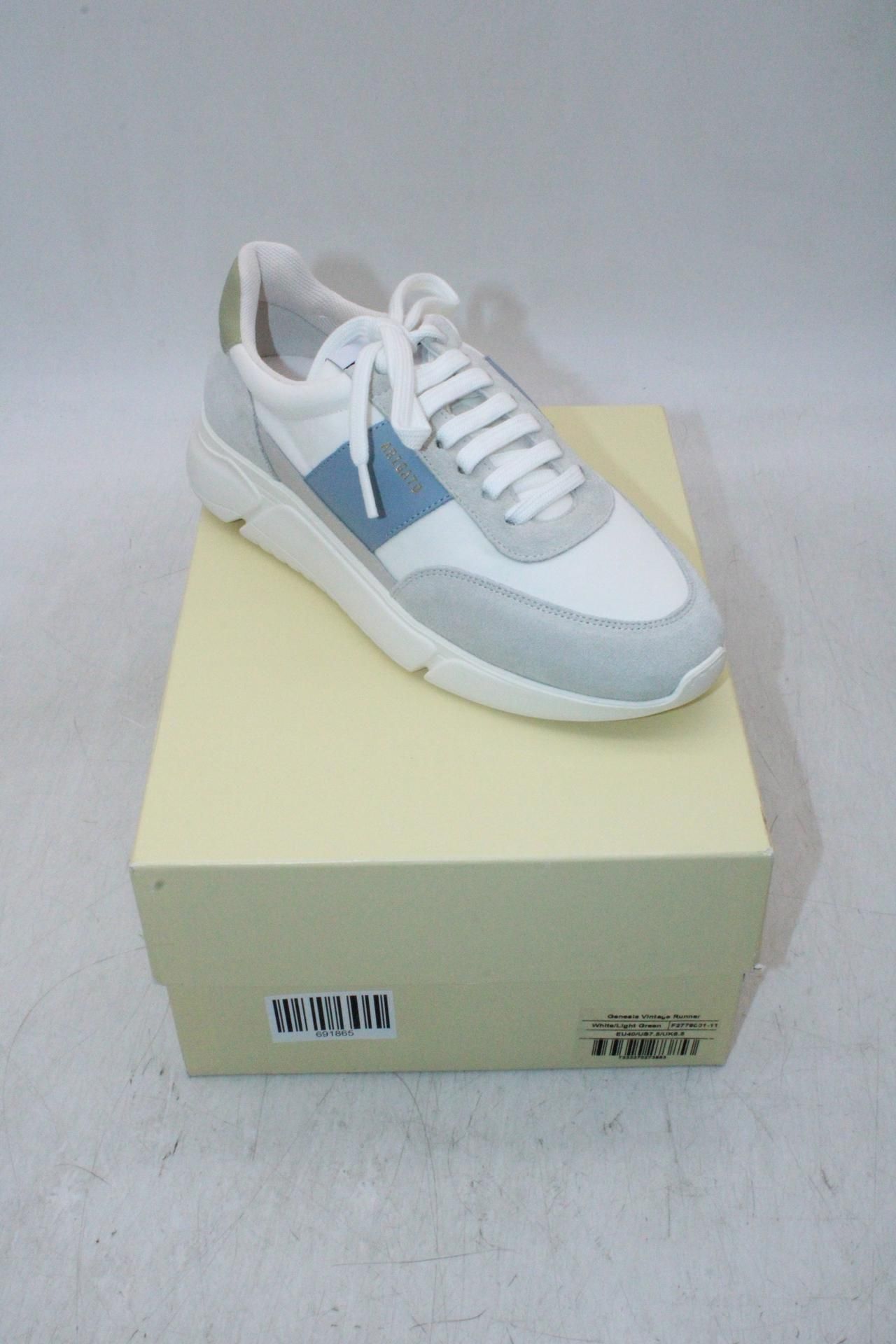 Axel Arigato Genesis Vintage Trainers, White/Light Green, UK 6, 5