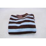 Susmie's Knitted Jumper, Brown/Light Blue, Size S/M