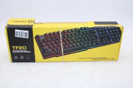 Two TF20 Rainbow Backlit Gaming Keyboards. Box damaged