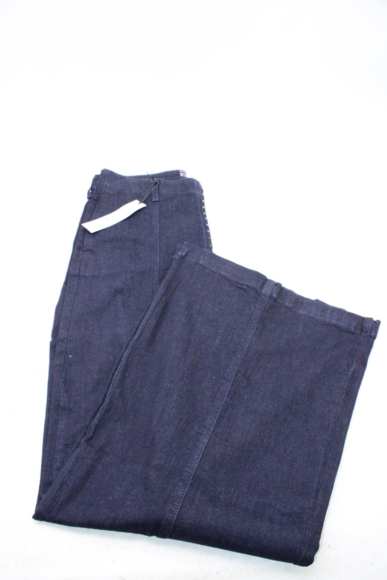 Denim Specialist Wide Leg Jeans, Dark Blue, Size 12R