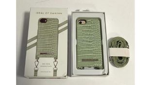 Ideal of Sweden Mint Croco Cora Phone Wallet for iPhone 8/7/6/6S/SE