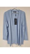 Gollehaug Women's Long Sleeve Open Cardigan, Light Blue, UK 18