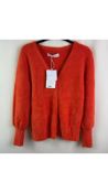 Rino & Pelle Women's Knitted Cardigan, Orange, Medium