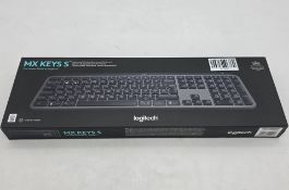 Logitech MX Keys S Advanced Wireless Illuminated Keyboard, UK. Graphite