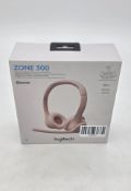 Logitech Zone 300 Bluetooth Wireless Headset with Noise-Cancelling Mic, Pink