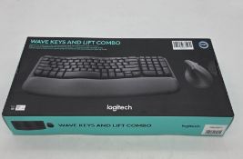 Logitech Wave Keys and Lift Combo, Keyboard and Mouse, US Layout