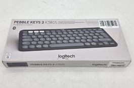 Logitech Pebble Keys 2 K380S Portable Keyboard, UK, Black