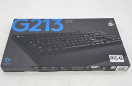 Logitech G213 RGB Gaming Keyboard, Black