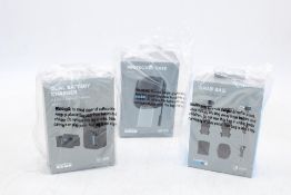 Three GoPro Accessories to include 1x Dual Battery Charger + 2 Enduro Rechargeable Batteries for MAX