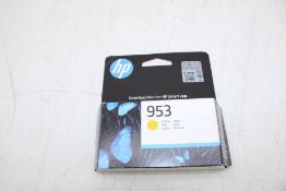 Four HP 953 Ink Cartridges, Yellow, Expiry 09/2027
