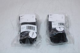 Seven Packs Nike Kids' Basic Pack Crew Socks, Black, Size 4-5, 3 Pairs Per Pack