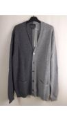 Begg X Co Women's Slouch Field 100% Cashmere Cardigan, Grey, Medium