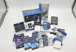 Assorted Electronic and IT items to include Headphones, Microphone, Batteries, Chargers and More. So