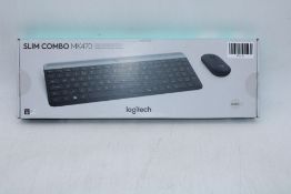 Logitech MK470 Slim Combo Mouse and Keyboard, US Layout, Black