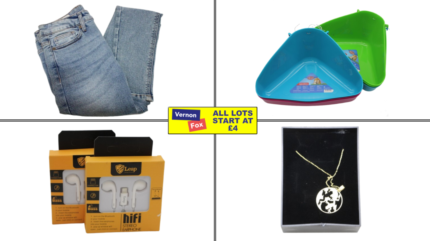 ALL LOTS Start At Just £4. Our LOWEST EVER Start Price! Clearance Lots, Homewares, Fashions, Technology, Cosmetics, Footwear and much more!