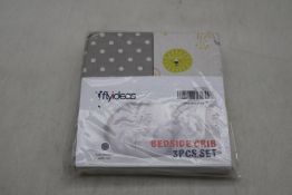 Two Flyideas Bedside 3 Pc Crib Set, 2 X Fitted Under Sheets, 1 X Waterproof Protector