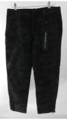 The Kooples Women's Camo Style Jeans, Black, Size 36