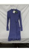 Blanche Seawool X Over Jumper, Blue, Size M