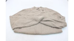 Joseph Crew Neck Jumper, Cobble Stone, Size XS