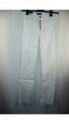 Ramy Brook Beatrix High Waisted Flare Jeans, White, Size 26