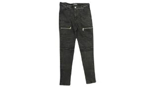 Maniere De Voir Women's Skinny Jeans, Black, Size 12