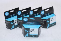 Five HP 301 Original Ink Cartridge, Black