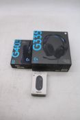 Three Logitech items to include 1x G335 Wired Gaming Mouse, 1x G335 Wired Gaming Headset, 1x Pebble