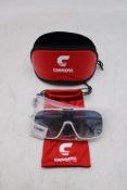 Carrera C Sport 11/S Sunglasses with Case, White/Blue Shaded