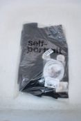 Self Portrait Taffeta Bandeau Jumpsuit, Black, UK 8