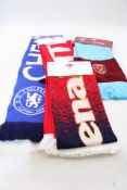 Twenty Seven Football Scarfs, 5x Arsenal 6x Man Utd 5x West Ham 11x Chelsea