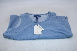 Two Sea Salt Gaven Denim Vest, Light Wash Blue, UK 14