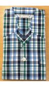 Derek Rose Savile Collection Men's Pyjamas, Blue/Green, Size S
