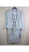 Condici Mother of The Bride 3/4 Sleeve Dress and Jacket, Pale Blue, Size 8 UK