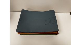 Manilla Document Wallets, Foolscap, Assorted Colours, Pack of 5