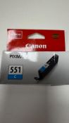 Canon 6509B001 (CLI-551 C) Ink Cartridge Cyan, 332 Pages, 7ml